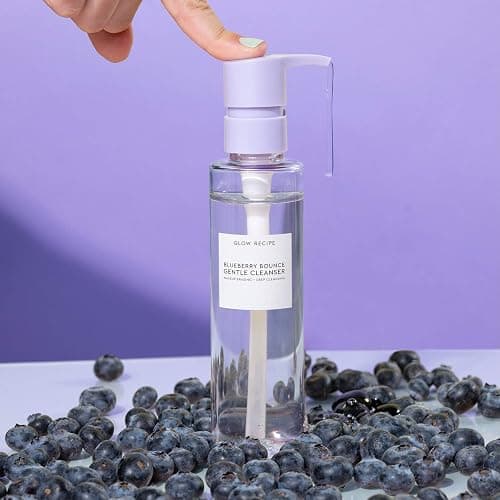 Glow Recipe Blueberry Bounce Exfoliating Face Wash - Foaming Facial Cleanser, Makeup Remover & Clarifying Mask - Hydrating Hyaluronic Acid & Gentle AHA for Sensitive Skin - Korean Skincare, 160ml thumbnail 2