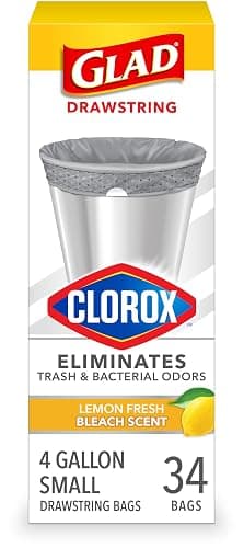 Glad Odorshield Small Drawstring Trash Bags, 4 Gal, Pink, Cherry Blossom, 34 Ct, Pack May Vary - Cherry Blossom - 34 Count (Pack of 1) thumbnail 16