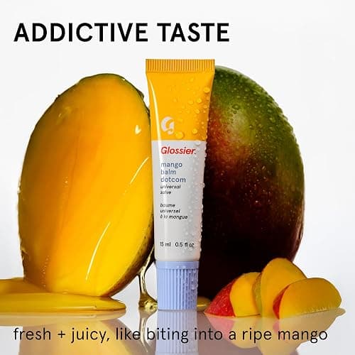 Glossier Balm Dotcom Hydrating Tinted Lip Balm - Universal Salve, Up to 12Hr Moisture for Dry Lips, Cuticles & Skin - Lanolin, Beeswax & Castor Oil - Mango, Tropical Peach Tint, 15ml thumbnail 3