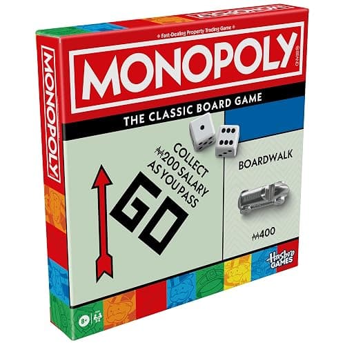 Monopoly Board Game | Classic Game with Storage Tray and Larger Tokens | Ages 8+ | 2 to 6 Players | Family Games for Kids and Adults | Kids thumbnail 15