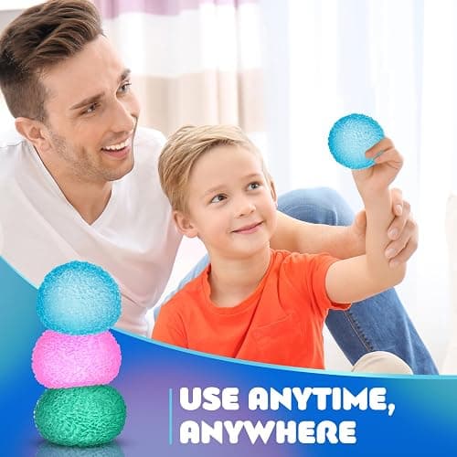 3pc Stress Balls for Adults, Squishy Ball Sensory Textured Memory Gel Fidget Toys for Kids/Adults Hand Exercises, Valentines Day Party Favors Anxiety Relief Squeeze Ball(1.80“) thumbnail 4