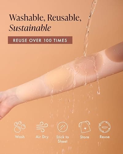 Bare Babe Reusable Silicone Nipple Covers - Waterproof, Nude, 4 Shades - Sticky Breast Stickers for Strapless Dress thumbnail 7