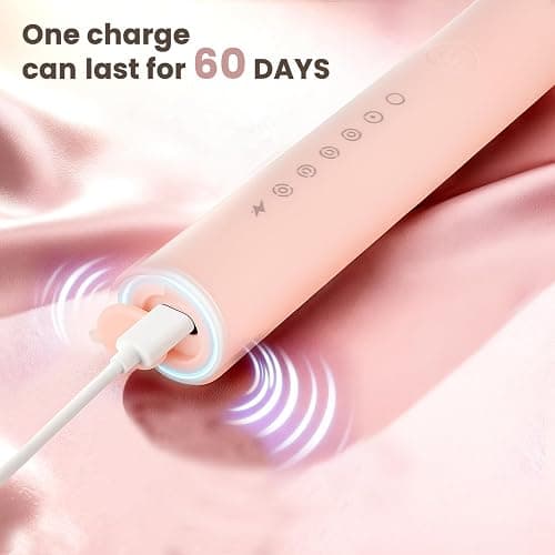 6 Pack Adult Electric Toothbrush Rechargeable Sonic Electric Toothbrush with 4 Brush Heads 6 Modes Timer Function IPX7 Waterproof 3 Colors Available thumbnail 5