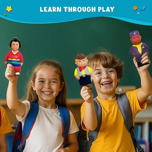 Get Ready Kids Around The World Multicultural Figures Set of 8-5 inch | Large 5 inch cultural around-the-world figurines for early learning and creative play, pre-k safe for 12m+ thumbnail 2