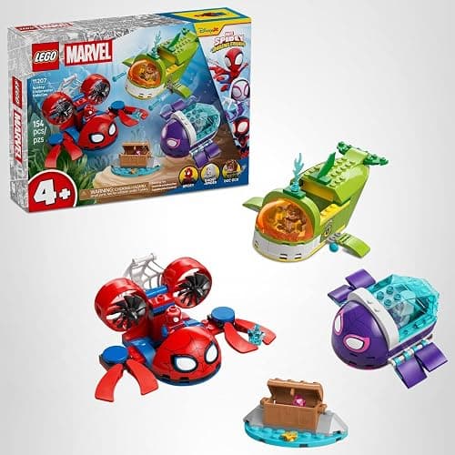 LEGO Marvel Spidey and His Amazing Friends Spidey: Underwater Vehicles Building Toy for Kids - Super Hero Pretend Play Set for Preschool Boys & Girls, Ages 4+ - Gift Idea for Birthdays - 11207 thumbnail 7