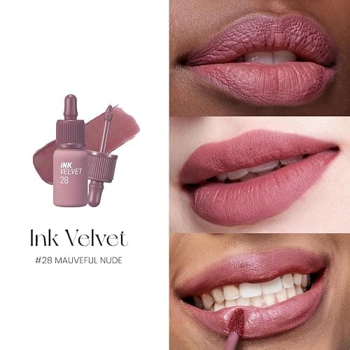 Peripera Ink the Velvet Lip Tint - High Pigment Color, Longwear, Weightless, Not Animal Tested, Gluten-Free, Paraben-Free (028 MAUVEFUL NUDE) thumbnail 3