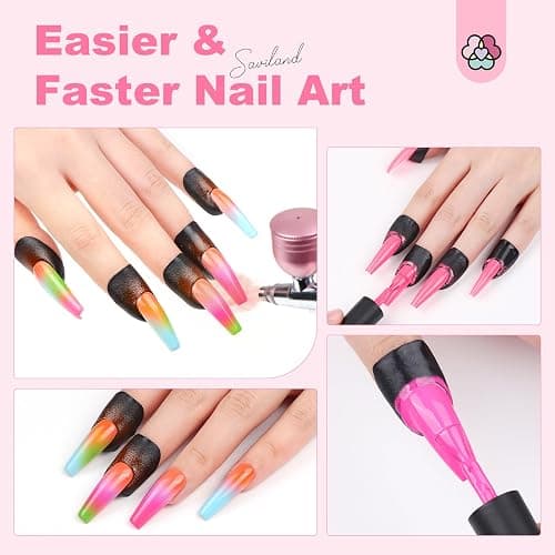 SAVILAND Nail Polish Protector for Fingers: 100PCS U V Protection U-Shaped Nail Protector Cuticle Protector for Nails Painting Peel Off Nails Tape for Airbrush Gel Polish Nail Art thumbnail 4