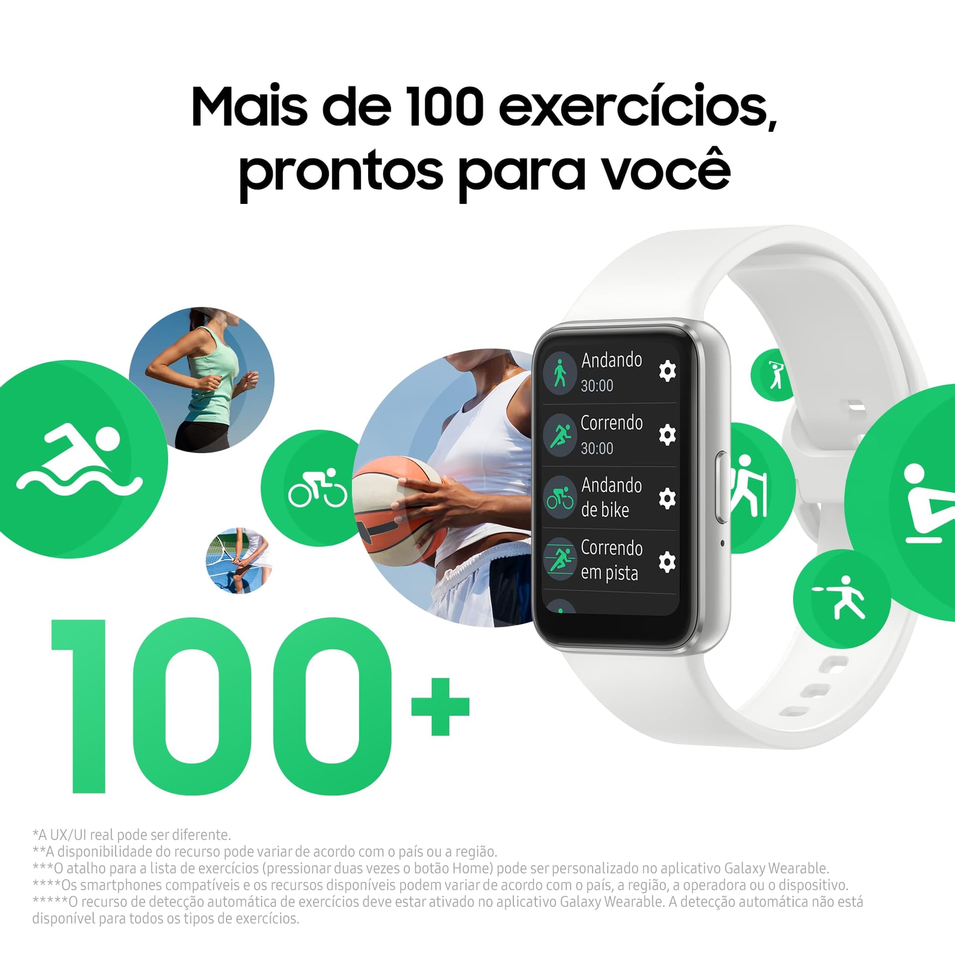 Smartwatch Samsung Galaxy Fit3 Display 1.6" Prata thumbnail 4
