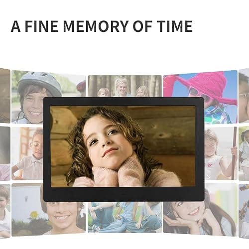 Haipky 7" HD IPS Digital Photo Frame - 1080P Video, Auto On/Off, Image Preview, MP3, Calendar, Clock, Remote Control, Black thumbnail 4