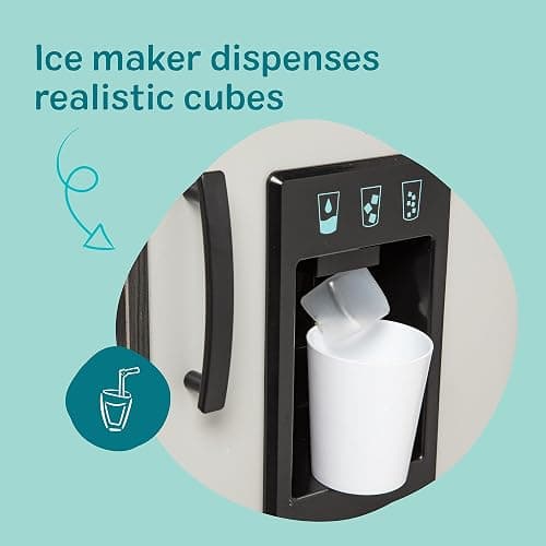 Melissa & Doug Chef's Wooden Pretend Play Kitchen for Kids with “Ice” Cube Dispenser - Charcoal Gray, Kids Kitchen Play Set, for Toddlers and Ages 3+ - FSC-Certified - FSC Certified thumbnail 5