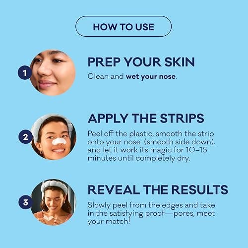 Bioré Original Blackhead Remover Strips, Deep Cleansing Nose Strips With Instant Pore Unclogging, Features C-Bond Technology, Oil-Free, Non-Comedogenic Use, 14 Count thumbnail 4