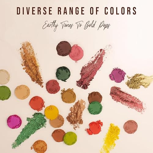 Profusion Cosmetics Marigold 35 Shade Eyeshadow Palette – Multicolor Blendable Natural Shades in Matte, Shimmer, and Glitter Finishes, Long-Wear Formula, Vegan & Cruelty-Free Makeup thumbnail 6