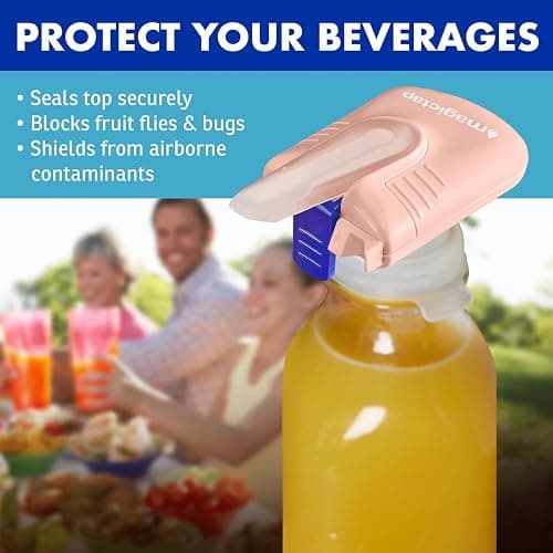 The Magic Tap Automatic Drink Dispenser - Hands-Free Beverage Dispenser for Fridge - Perfect for Milk, Juice - Gifts for Women & Men (3, Peach) thumbnail 7
