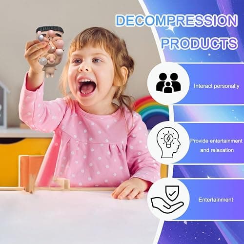 Pimple Popper Toy Set, Ultra Soft Cute Face Pimple Popping Fidget Toy, Refillable Pimple Toy with Sensory Cream, Silicone Squishy Squeeze Toy for Stress Relief & Anxiety Relief(SquishFace) thumbnail 6