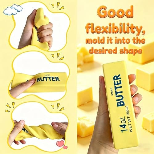 10in Giant Butter Squishy 2026 New 14oz Jumbo Squishy Butter Stick Realistic Butters Stick Soft Squeeze Stress Balls for Stress Relief Anxiety Sensory Gifts for Adults (1pcs) thumbnail 8
