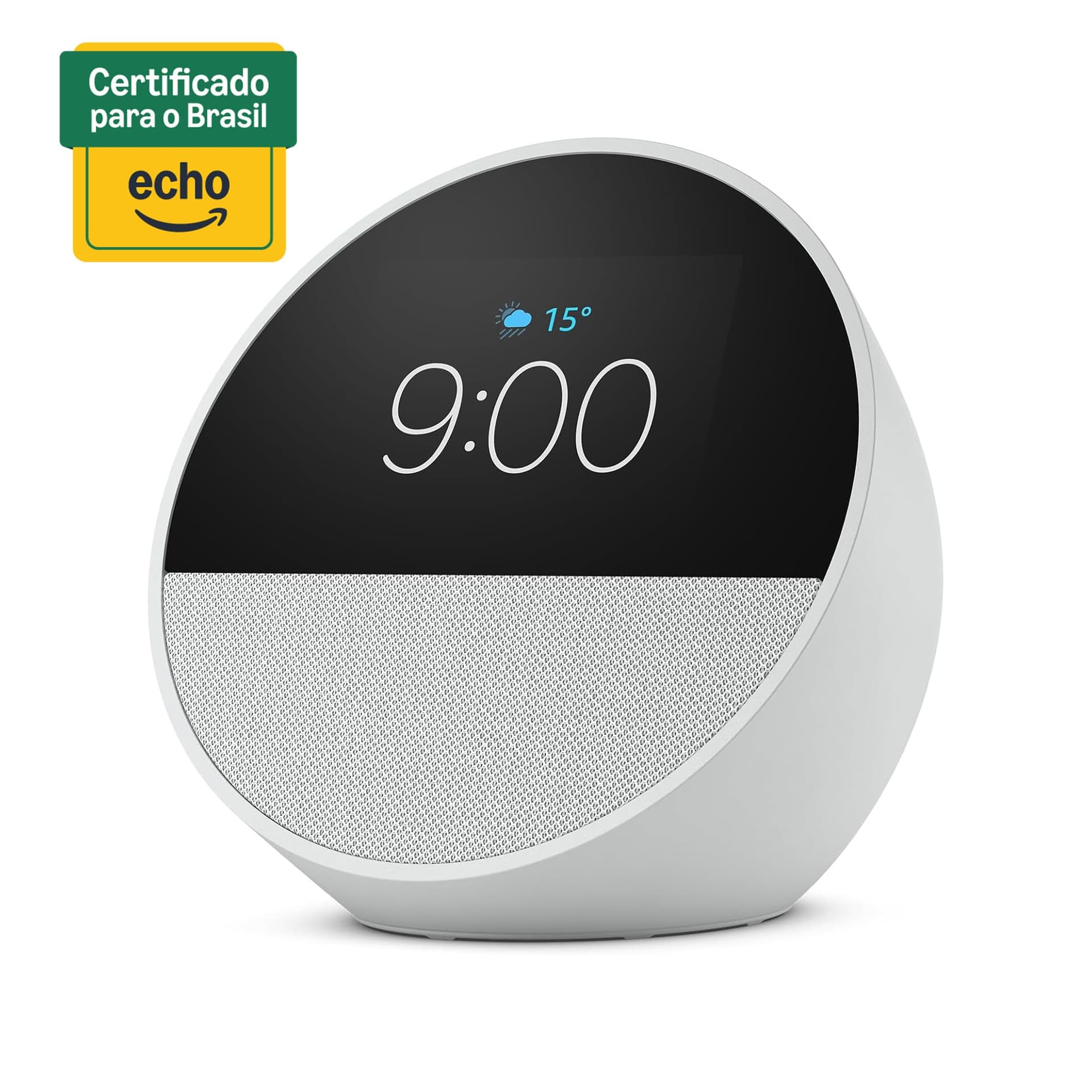 Echo Spot com Alexa (Geração mais recente) | Despertador inteligente com som vibrante | Cor Branca thumbnail 3