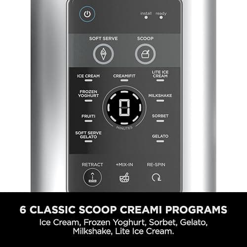 Ninja CREAMi Scoop and Swirl Soft Serve and Ice Cream Maker with 2x Tubs, 13 Functions, Makes Ice Cream, Soft Serve, Gelato, Sorbet, Milkshakes and More, Mix-In Option, Platinum Silver, NC701UK thumbnail 4
