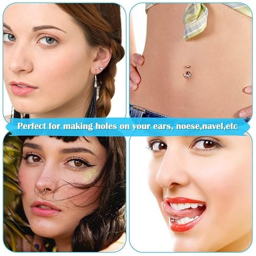 Ear Piercing Gun with Piercing Tools Kit, Professional Ear Nose Piercing Gun Machine with Stainless Steel Piercing Studs, Crystal Earrings Set for At Home Salon Earlobe Cartilage Helix Tragus Piercing thumbnail 7