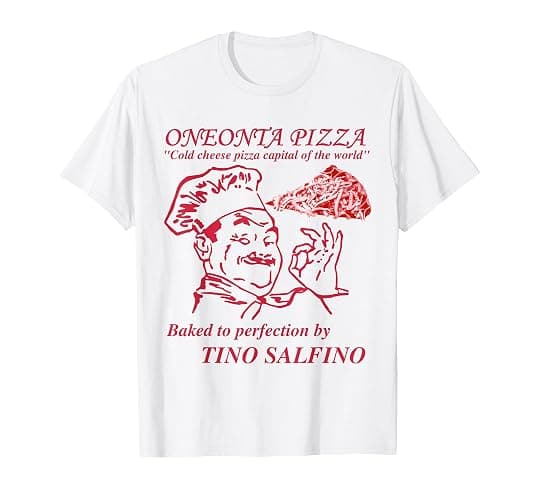 133 Apparel Oneonta NY Cold Cheese Pizza T-Shirt - Image 1