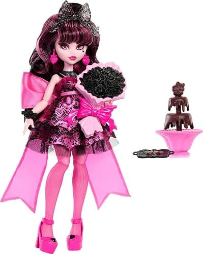 Monster High Monster Ball Doll, Draculaura in Party Dress with Themed Accessories Including Chocolate Fountain thumbnail 4