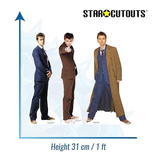Star Cutouts SC4643 Tenth Doctor Who David Tennant Shelf Top Pack Cardboard Cut Out Height 31cm - Ideal for Fans & Gifts thumbnail 3