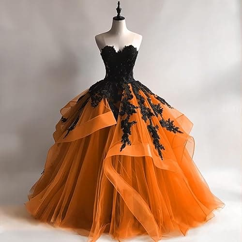 Mouccy Gothic Victorian Tulle Wedding Dresses for Bride Black Lace Bridal Gowns Puffy Strapless Wedding Gown with Cape - Pink - 0 thumbnail 3