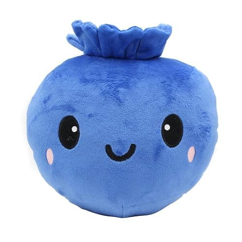 7.8inch Blueberry Plush Toy Soft Stuffed Berry Doll Smiling Fruit Plushies Educational Toy - Image 1