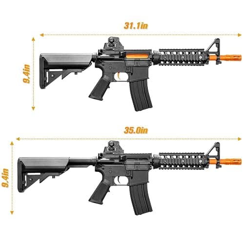 JellyBullet Automatic Blaster 850102 Black, Metal Gear, Larmside Nylon 3.9 Pounds, XT30 Plug 280 FPS & 100+ Ft Range, Automatic Repeating & Automatic Single, Pre-Feeding Magazine, Ages 18+ (DarkMfour) thumbnail 2