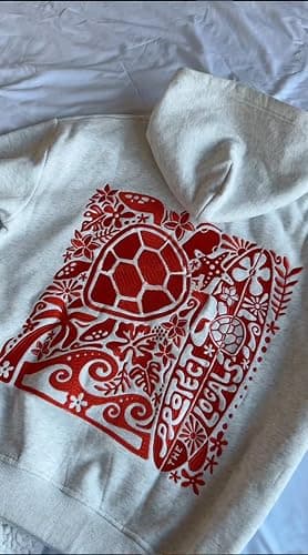 Oversized Graphic Hoodie for Teens Girl Y2K Ocean Floral Embroidered Preppy Hooded Sweatshirt Cute Aesthetic Sweater thumbnail 7