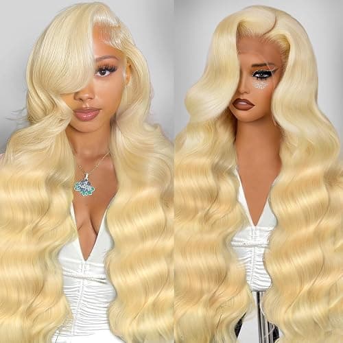 ShengCai 613 13x6 Lace Front Wig Human Hair 200 Density 613 Lace Front Wig Human Hair Body Wave Blonde HD Lace Front Wigs Pre Plucked 30 Inch - Image 1