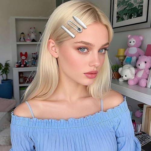 EnixwH 24 Pièces Barettes Cheveux Femme Argent Epingle Cheveux Femme Metal Hair Clip Géométrique, Barrettes Enfants Fille Antidérapante pour Les Fêtes, Les Mariages, Les Tenues De Tous Les Jours thumbnail 5