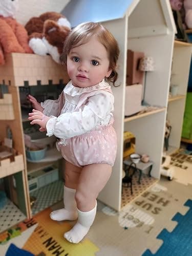 KAWAYII 26 Inch Reborn Toddler Baby Doll Princess Girl Realistic Newborn Doll Silicone Soft Vinyl Real Looking Reborn Baby Doll Toy Lifelike Set for Kids Age 3+… thumbnail 4