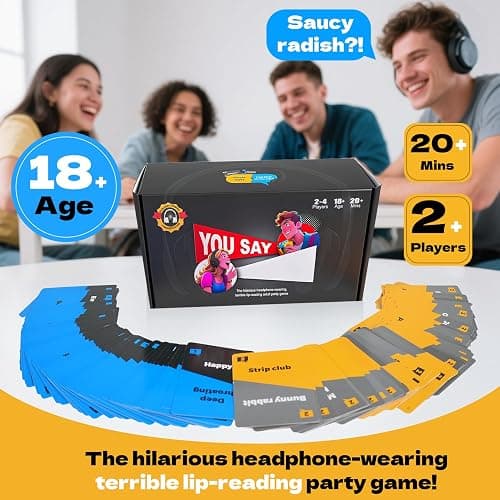 ATG You SAY I Speculation - 2026 New Sorry Board Game Lip Reading Party Fun Games for Adults, The Headphone Challenge TikTok Popular Card Game for 18+ Years Old (2+ Players) thumbnail 3
