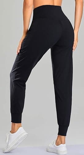 Oalka Women's Joggers High Waist Yoga Pockets Sweatpants | Stretchy, Comfortable, Lightweight, Sports, Workouts, Running, Gym, Casual, Athletic, Travel Trousers For Women thumbnail 6