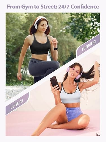 VEQKING Strappy Womens Sports Bras Cross Back for Running Removable Padded Workout Yoga Bras Pack Gifts - Medium - 3pack(black+white+gray) thumbnail 4
