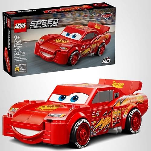 LEGO Speed Champions Lightning McQueen Toy - Disney Pixar Cars Building Blocks for Kids, Boys & Girls, Ages 9+ - Pretend Play Race Car & Bedroom Shelf Display - 77255 thumbnail 8