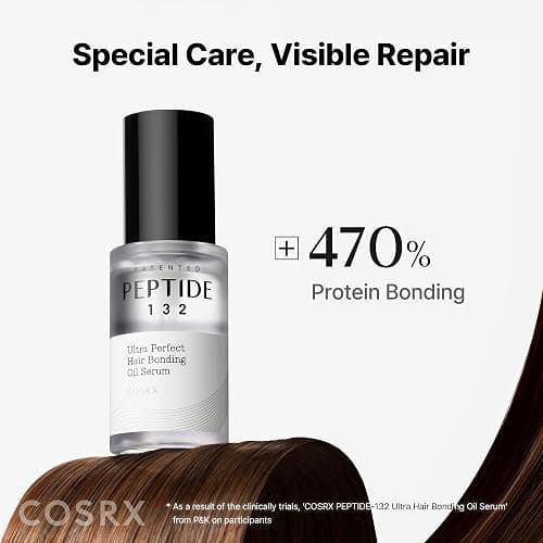 COSRX PEPTIDE 132 Hair Bonding Oil Serum, Split End Repair, 0.94 fl oz | Keratin Care for Frizzy, Dry, Damaged Hair, Adds Gloss, Shine, Lightweight Non-Greasy Finish, Korean Hair Care thumbnail 6