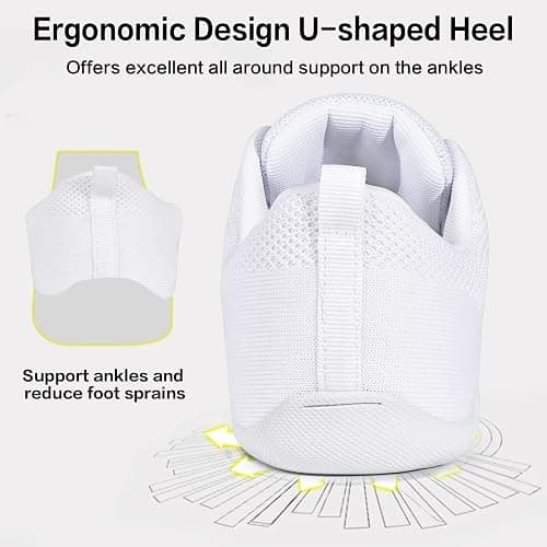 CADIDL Cheer Shoes Women White Cheerleading Dance Shoes thumbnail 5
