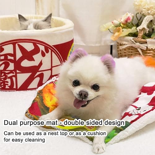 寵幸 Ramen Noodle Dog & Cat Bed,Keep Warm and Super Soft Creative Pet Nest for Indoor Cats,Removable Washable Cushion for Small Medium Large Dogs and Cats thumbnail 4