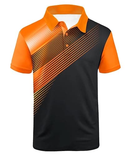 ZITY Mens Golf Shirt Short Sleeve Sport Moisture Wicking Performance Print Golf Polo Shirts for Men Collared Casual T-Shirt - Image 1