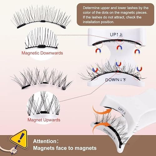 (1 Pair) CT10-2 Newly Upgraded Soft Magnetic Eyelashes - Natural Look, Reusable with Applicator, Glue-Free Magnetic Lashes Kit for Effortless Wear & Removal thumbnail 2