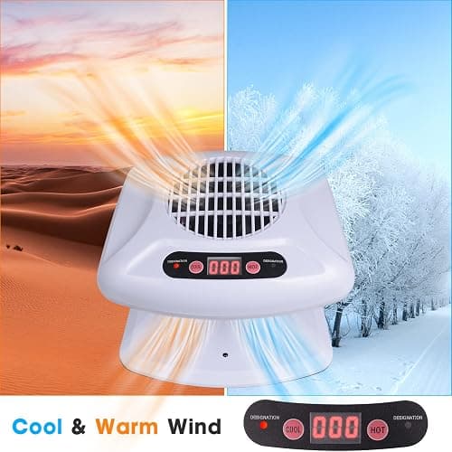Gegong Air Nail Dryer with Automatic Sensor, 300W Timing Fan Blow for Both Hands and Feet, Warm & Cool Wind Blower Regular Polish, Home Salon Use No Harmful (Light Blue) thumbnail 2