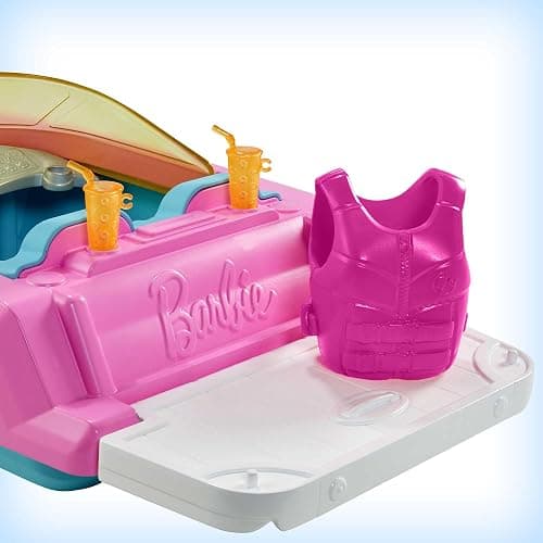 Barbie Boat with Puppy and Themed Accessories, Fits 3 Dolls, Floats in Water, Great Toy for 3 to 7 Year Olds thumbnail 5