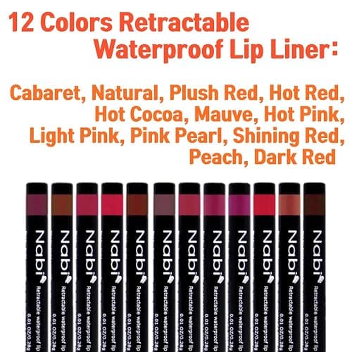 Beauty Spot 12 Colors Retractable Waterproof Lip Liner Set, Roll It Up Auto Lip Liner Pencil, Long Lasting Fade Resistant thumbnail 6