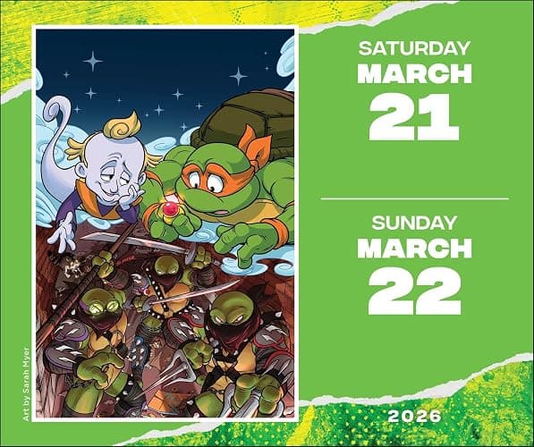 Teenage Mutant Ninja Turtles Comic Art 2026 Day-to-Day Calendar thumbnail 5