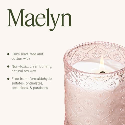 LA JOLIE MUSE Santal Rose Scented Candle – Saffron, Rose & Leather | 6 oz Natural Soy Wax | 40 Hours Clean Burn | Self Care Gifts for Women | Elegant Home Decor thumbnail 6