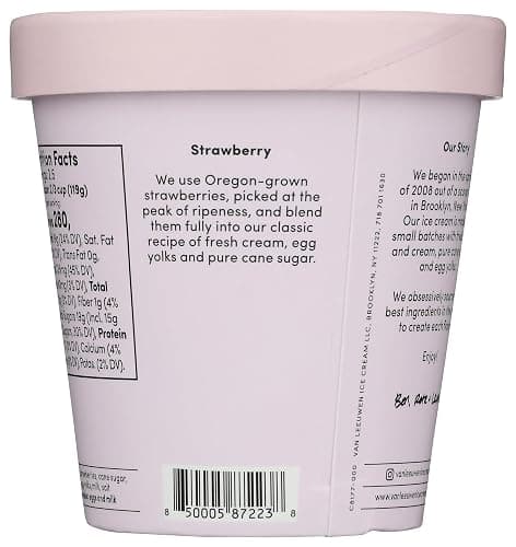 Van Leeuwen Premium Strawberry French Ice Cream, 14 oz (Frozen) thumbnail 4