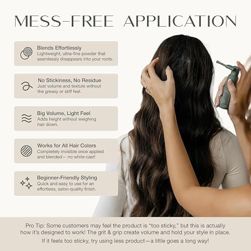 Harmonize Beauty Root Texture Powder for Women - Lifts Roots & Adds Volume to Hair, Styling & Finishing Powder, Talc Free & Natural, All Hair Types thumbnail 2