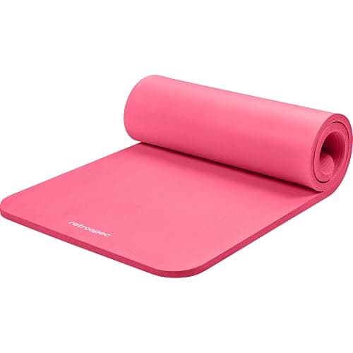 Retrospec Solana Yoga Mat 1" Thick w/Nylon Strap for Men & Women - Non Slip Exercise Mat for Home Yoga, Pilates, Stretching, Floor & Fitness Workouts - Image 1