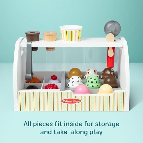 Melissa & Doug Wooden Scoop & Serve Ice Cream Counter thumbnail 4